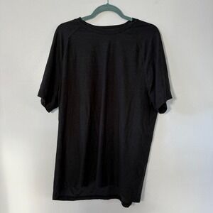 GapFit All Day Mens Black Heathered Crew Neck T Shirt XL Athleisure Workout Top